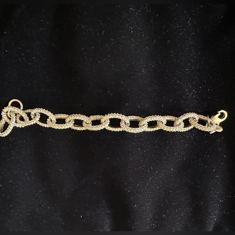 J. Crew Gold Pave Rhinestone bracelet